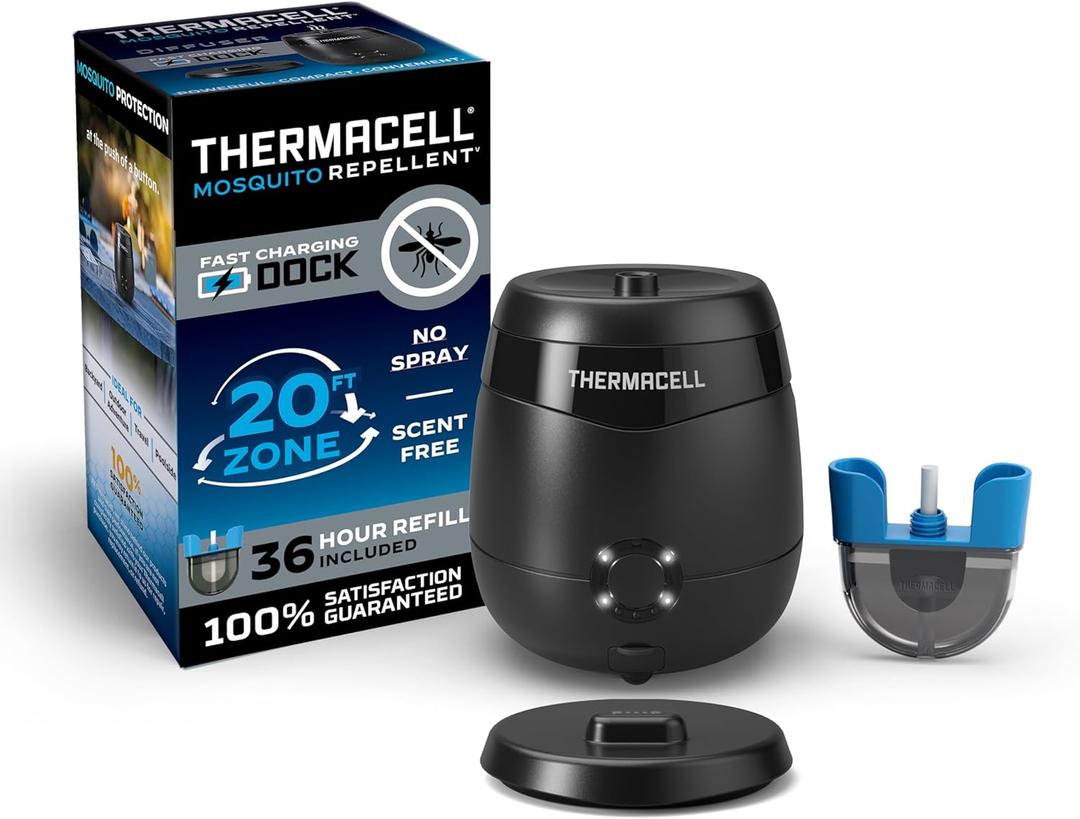 Thermacell E-Series Rechargeable Mosquito Repeller with 20 Mosquito Protection Zone; Bug Spray Alternative; Scent Free Thermacell E-Series Rechargeable Mosquito Repeller with 20 Mosquito Protection Zone; Bug Spray Alternative; Scent Free