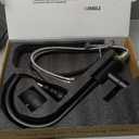 Black Kitchen Faucet with Pull Down Sprayer, VFAUOSIT Industrial Commercial Stainless Steel Single Handle Single Hole 3 Hole RV Laundry Pull Down Pull Out Gooseneck Kitchen Sink Faucets Matte Black