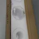 Stainless Steel Milk Glass Vanity Lights for Bathroom, 3 Light Chrome Bathroom Light Fixtures Over Mirror, Ceramic E26 Sockets Wall Mounted