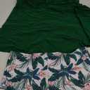 Aqua Eve Women Two Piece Plus Size Tankini Swimsuit with Shorts Tummy Control Bathing Suit Flowy Swimwear Green Floral 20W