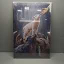 Jesus And Lamb Canvas Wall Art Jesus Saves The Lamb From Wolves Wall Decor Picture Christ Redemption The Lost Lamb Poster Print Painting for Living Room Bedroom Church Home Decoration Ready To Hang