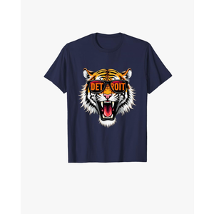 Classic Tigers Name Throwback Sports Fans Retro T-Shirt XL (Navy Blue)