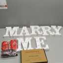 Homemory Marry Me Light Up Letters Proposal Decorations, Marry Me Sign with 24Pcs Flameless Candles 2000Pcs Red Fake Rose Petals 30Pcs Red Balloons for Valentine's Day Wedding Proposal Romantic Night