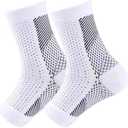 Functionalsocks - Functional Socks for Neuropathy,Ankle support brace for Women Men,Soothe socks for Neuropathy (White, XX-Large)