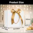 EUSOAR Thank You Gift Bags, 25pcs 8.6"x3.9"x7" White Party Favor Bag with Bow Ribbon, Gift Wrap Treat Bags Bulk for Wedding Birthday Bridesmaid Anniversary Holiday Bridal Party