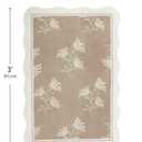Scalloped Floral Entryway Rug, 2x3 Soft Non-Slip Indoor Door Mat Ultra Thin Washable Kitchen Rug, Vintage Farmhouse Small Low-Pile Throw Rug for Entrance Bathroom Bedroom