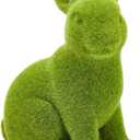 Easter Bunny Decorative Ornament Garden Decoration Artificial Green Moss Rabbit Sculpture Easter Decoration Party Gifts Baking Table and Home Decoration (Small 2PCS Standing+Sitting)
