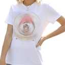 Women Graphic Tee Cute Holiday Vacation Shirt Short Sleeve Casual Tops (X-Large,White) (White, XL)