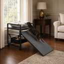 Movable Pet Stairs Ramp with Seat, Dog Chair with Storage for Small Pets