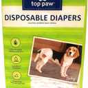 TOP PAW Disposable Dog Diapers, 12 Pack, Medium 15-35 lbs