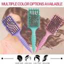 3 x Curl Defining Brush, Curly Hair Brush, 1PC Brush for Shaping and Combing Women's and Men's Curls to Reduce Pulling Frizz (Pink)