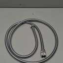 Black, White, Brushed Gold, Chrome, Grey, Bronze Shower Hose 1.5m, Stainless Steel Braided Anti-Kink Bath Tube, Universal G1/2 Connector for Handheld Showers, (Chrome)