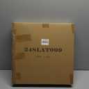 SwallowLiving Small Round End Table - Side Table with Solid Wood Top & Sturdy Metal Legs, Space-Saving Accent Table for Living Room, Bedroom, Balcony - Easy Assembly, Minimalist Modern Design