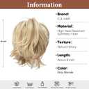CJL HAIR Claw Clip Short Ponytail Hair Extensions DIY Bendable Metals Messy Bun Hair Piece for Women Straight Synthetic Fake Hairpieces Dirty Blonde