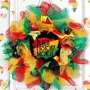 Hoteam Black History Month Wreath for Front Door Black History Month Door Wreaths Four Colors Decorations African American Christmas Kwanzaa Decorations for Indoor Outdoor Home Porch Decoration