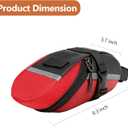 Bike Seat Bag - Bicycle Saddle Bag Under Seat Cycling Accessories Storage Pouch Wedge Pack for Mountain & Road Bike -Red