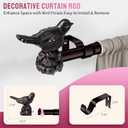 Curtain Rods for Window 18 to 45 Inches Vintage Bronze Curtain Rod with Bird Finials Adjustable Drapery Rod Heavy Duty Curtains Rods for Living Room Kitchen Window
