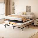 3 Inch Low Profile Box Spring Full, 3000lbs Heavy Duty Full Bed Box Spring Bed Base Metal Mattress Foundation, Easy Assembly, Noise Free