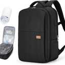 suwasp Vacuum Backpack Travel with Pump, mochila de viaje compresion al vacio for Women Men, Large Storage Vacuum Bags for Travel Backpack Personal Item Carry On Backpacks Flight Approved, Black