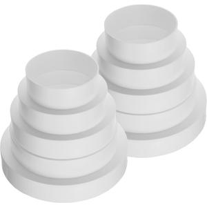 Vent Systems 3.15 4 5 6" inch Plastic Duct In-Line Reducer - Increaser - Connector - Universal Adapter - Hose Pipe Reducer HVAC PVC ABS Plastic 80-150 mm - Pack of (2)