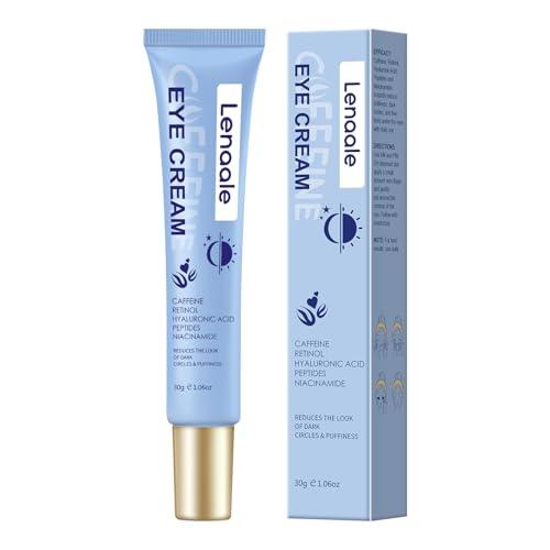 Caffeine Eye Cream, Under Eye Cream for Dark Circles and Puffiness, 5 in 1 with Retinol Niacinamide Hyaluronic Acid& Peptides - Eye Cream Anti Aging for Reduce Wrinkles