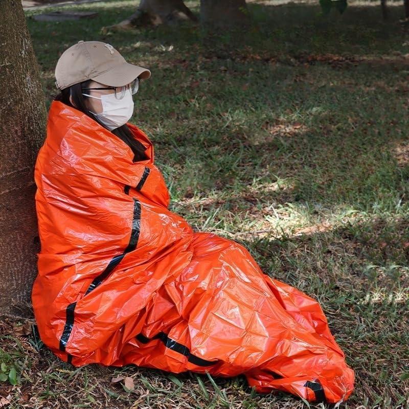 9 x Sleeping Bags, Portable Sleeping Bag Waterproof Blanket for Camping Hiking and Other Outdoor Activities, Orange