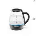 Chefman 1.7-Liter Electric Tea Kettle w/ Borosilicate Glass and Automatic Shutoff - Black