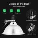 VIVOSUN Clamp Lamp Light with Detachable 8.5 Inch Aluminum Reflector up to 150 Watt E26 Socket (No Bulb Included), 6 Feet Cord, UL Listed, Pack of 2