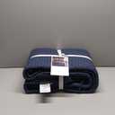 Levtex Home - Cross Stitch Navy Quilt Set - 100% Cotton - Full/Queen Quilt (88x92in.) + 2 Standard Shams (26x20in.) - Reversible - Cotton Fabric