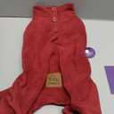 Cyeollo Dog Christmas Pajamas Fleece Dog Sweater Coat Thermal Dogs Onesie Stretchy Xmas Jumpsuits Doggie Warm Pet Pjs for Small Dogs Outfits Color Red (Medium (chest Girth: 15"-18"))