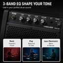 Electric Drum Amplifier 30W Wireless Drum Speaker with 3-Band EQ, Portable E Drum Amp for Electronic Drum Set, Guitar & Keyboard, Compact Practice Amp for Home Studio