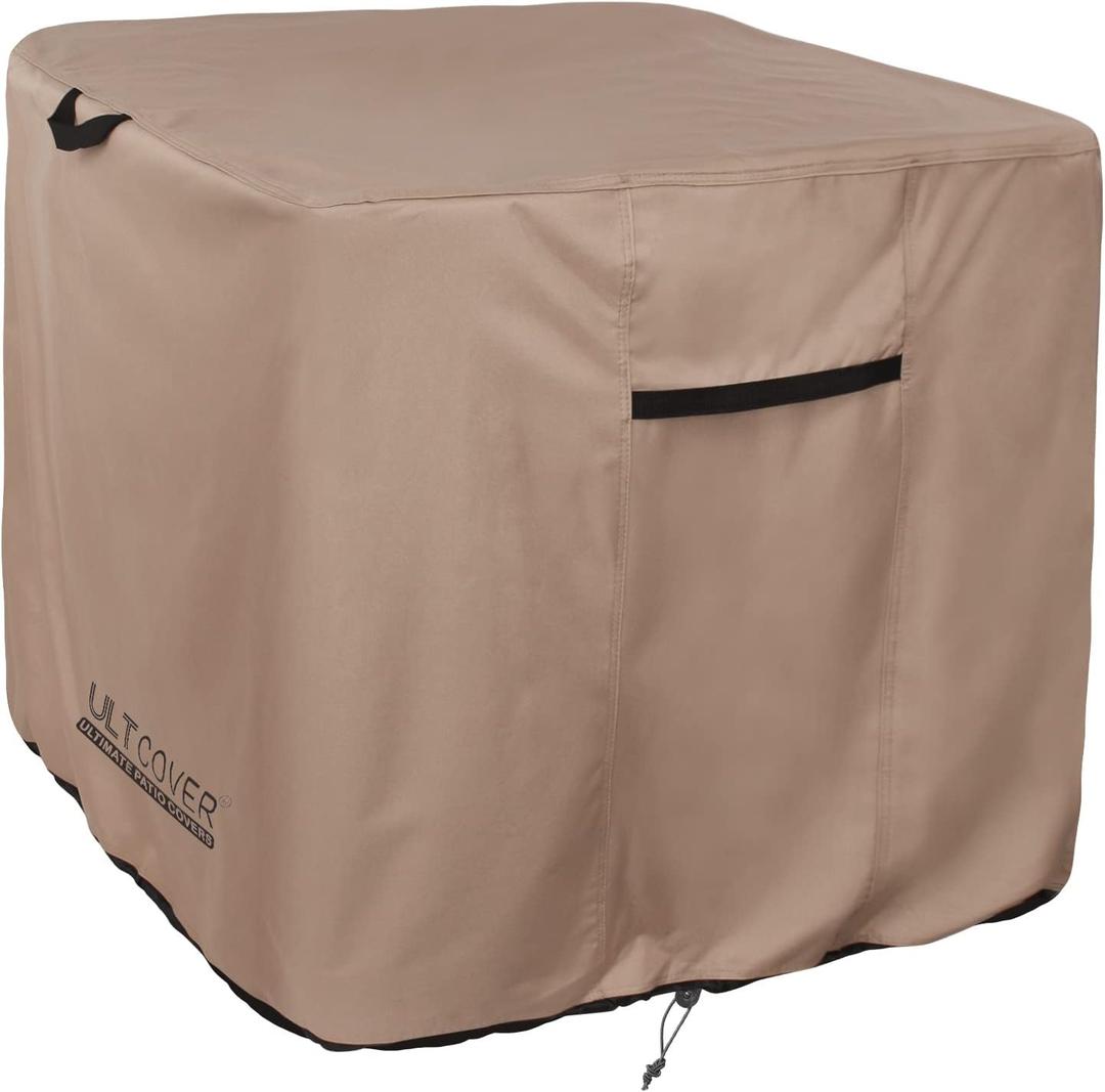 ULTCOVER Waterproof Square Air Conditioner Cover for Outside AC Units Size Upto 32W x 32D x 36H inch,