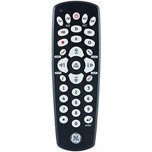 GE Universal Remote Control for Samsung, Vizio, LG, Sony, Sharp, Roku, Apple TV, TCL, Panasonic, Smart TVs, Streaming Players, Blu-ray, DVD, 4-Device, Black, 34708
