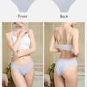 LEVAO Seamless Underwear for Women No Show Ice Silk Bikini Breathable Hipster Wavy Sides Invisibles Panties 7 Pack S-XL (M)