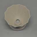 Ceramic Pour-Over Coffee Maker - Slow Drip Coffee Filter - Premium Ceramic with Smooth Textured Glaze for the Discerning Coffee Enthusiast (White)