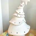 DIY Christmas Tree Mug Painting Set, Paint Your Own Ceramic Christmas Mugs Craft Kit with Paints, Brush & Spoon, Fun Ceramic Coffee Cup Craft Set for Adults, Girls Night, Festive Christmas Gift (1PC)