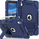 Grifobes for iPad A16 Case 11th Generation 11 inch 2025 / iPad 10th Generation Case 10.9 inch 2022, Heavy Duty Military Grade Shockproof Cover with Pencil Holder for i Pad 11/10 Gen (Navy Blue)