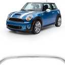 ECOTRIC Chrome Grille Hood Trim Moulding Compatible with 2009-2015 Mini Cooper R55 R56 R58 R59 Replacement for MC1235100 51132751040, Front Molding Grille Chrome Trim