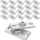 20 Pcs Ceiling Flange Hangers for 3/8" Threaded Rod Plate Ceiling Hangers Flanges Threaded Rod DIY Plumbing, Galvanized Ceiling Flange Hanger Plate Industrial Decor Project for Wall Mounting