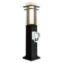 Yoenecea Outdoor Lamp Post with Outlet, Modern Post Light Fixture for Yard
