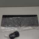 Wireless Keyboard and Mouse Combo, MARVO 2.4G Ergonomic Wireless Computer Keyboard with Phone Tablet Holder, Silent Mouse with 6 Button, Compatible with MacBook, Windows (Black)