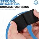 Hook and Loop Tape 2" x 22ft, Self Adhesive Strips with Strong 9448A Backing, Interlocking Nylon Fabric Fastener for Heavy Duty Applications, Carpets, Cushions, Garage, Outdoor Black