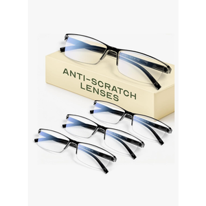 Gaoye Executive Style Reading Glasses Men - Durable Readers with Blue Light Filtering - Comfortable Fit with TR90 Frames