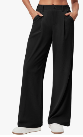 Ewedoos Wide Leg Pants Woman Stretchy Work Dress Pants Women Pull on Business Casual Slacks Trousers Fall Outfits 26"/28" Size L Ewedoos Wide Leg Pants Woman Stretchy Work Dress Pants Women Pull on Business Casual Slacks Trousers Fall Outfits 26"/28" Size L