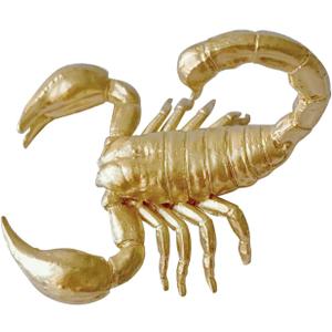 Gold Mini Scorpion Figurine, Solid Metal Animal Ornament, Mini Scorpion Sculpture for Home Office Garden Desktop Decor