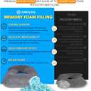 Shredded Memory Foam Body Pillow, Pregnancy Pillows for Sleeping, Maternity Pillow for Pregnant Women, Memory Foam Filling U Shaped Body Pillow with Velvet Cover (Black, 60 inch)