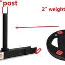 14 Long Post Length Belt Squat Attachment For Racks Fits 2" x 2", 3" x 2", 3" x 3" Racks And Rack Hole Diameters of 5/8" Or Larger 1'' And 2 Weight Plates Required