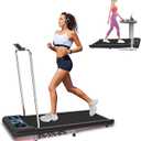 2 in 1 Treadmill and Walking Pad for Home/Office, Walking Treadmill with Remote Control, APP, and LED Display (Starry Sky)