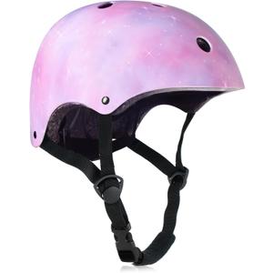 Kids Bike Helmet for Girls Toddler Youth CPSC Certified, Adjustable Starry Pink Protective Helmets for Multi-Sports Cycling Skateboard Scooter Skating (Medium)