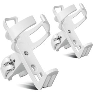 Universal Bike Cup Holder - 360 Degree Rotating Bottle Cage for Bike & Stroller (Red -2 Pack)